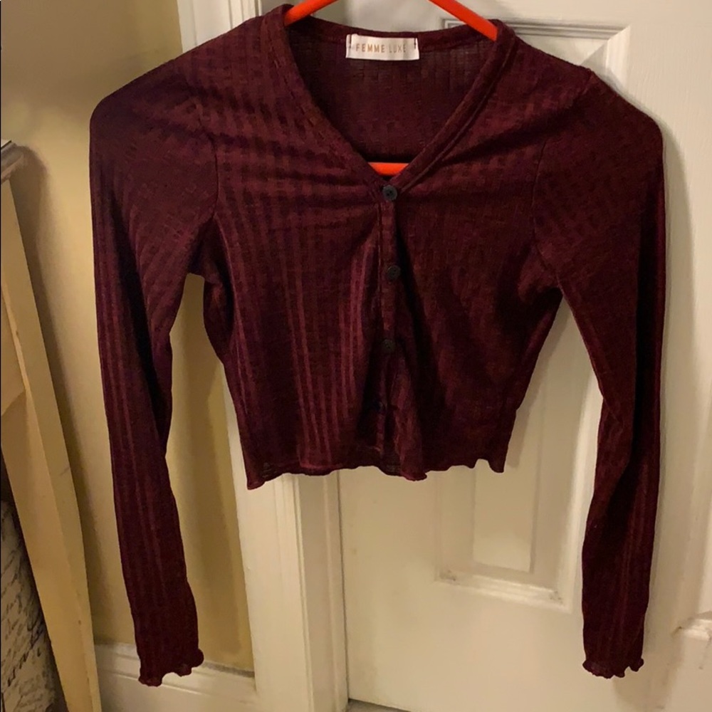 Cardigan crop